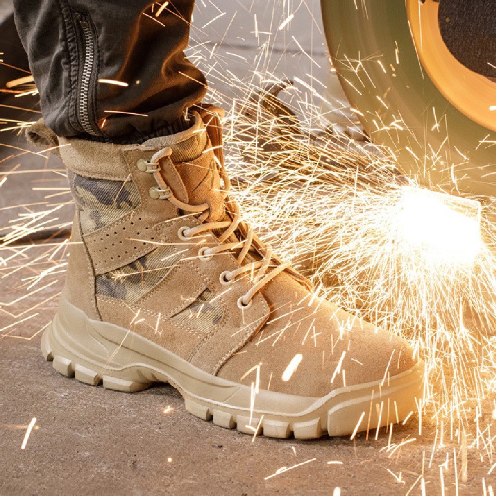 Steel toe outdoor work boots