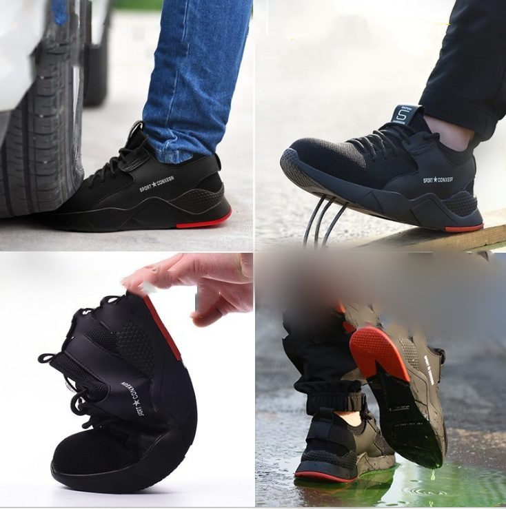 Steel toe work safety shoes