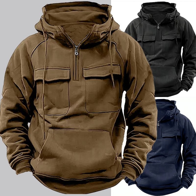 Men’s zip-up hoodie with drawstring